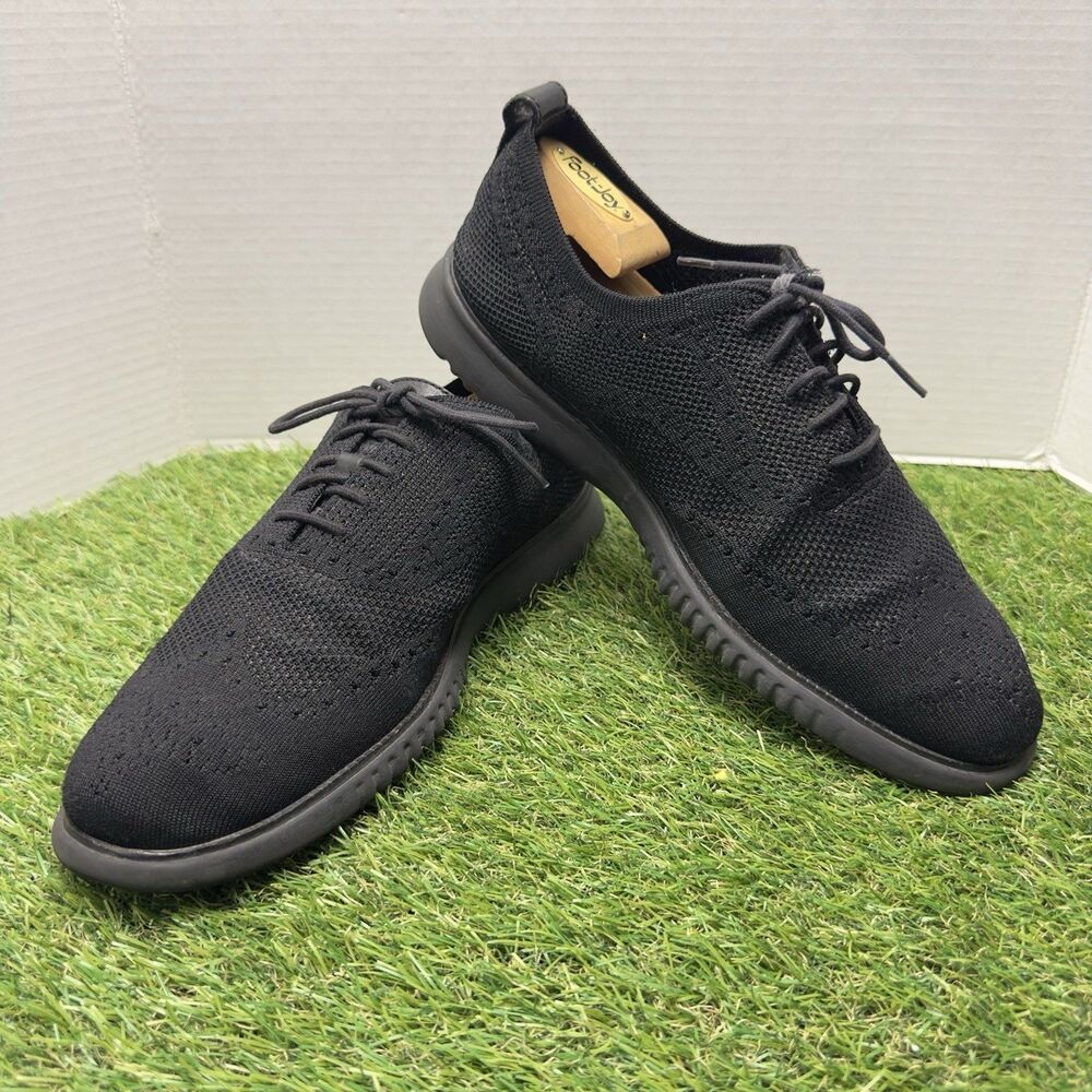 Cole Haan 2.Zerogrand Men's Size 11 Black Stitchlite Wingtip Oxford Shoes C28527 - Picture 2 of 13
